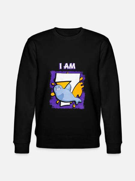 I am 7 seal - Stanley/Stella CHANGER Unisex Organic Sweatshirt - black