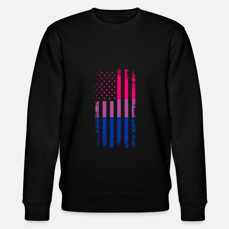 Bisexual Pride Flagge Geschenk - Stanley/Stella Unisex Bio-Sweatshirt CHANGER - Schwarz