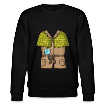 Detective Costume - Stanley/Stella CHANGER Unisex Organic Sweatshirt - black - Front - Nik (191cm) & Marisol (170cm)