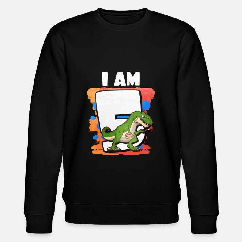 5th birthday - Stanley/Stella CHANGER Unisex Organic Sweatshirt - black