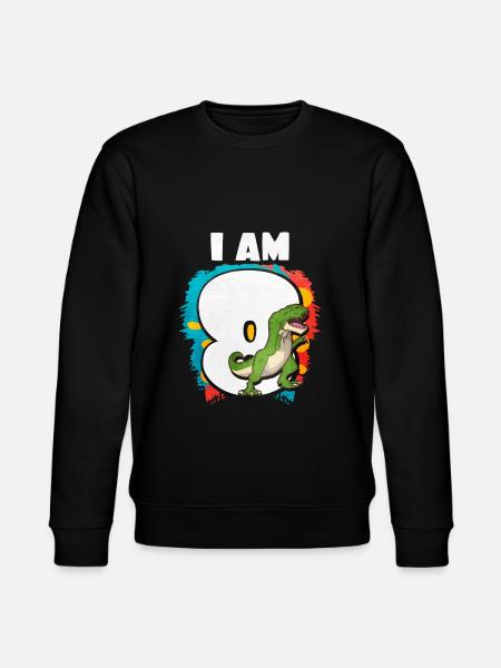 8th birthday - Stanley/Stella CHANGER Unisex Organic Sweatshirt - black
