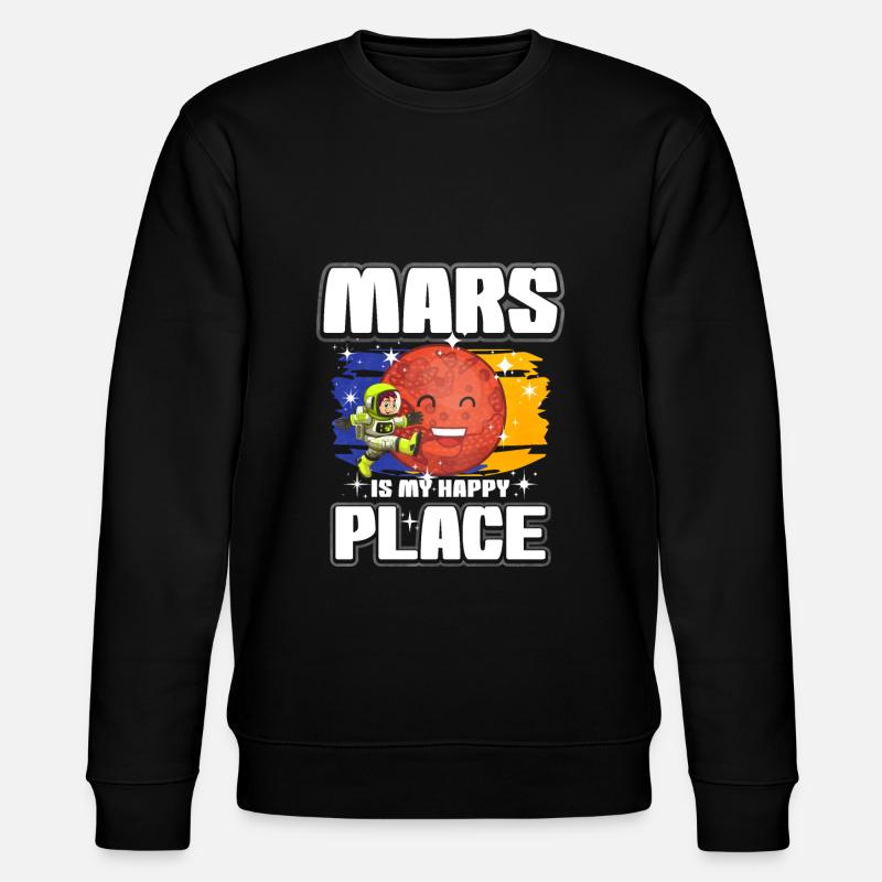 Mars Planet Gift - Stanley/Stella CHANGER Unisex Organic Sweatshirt - black