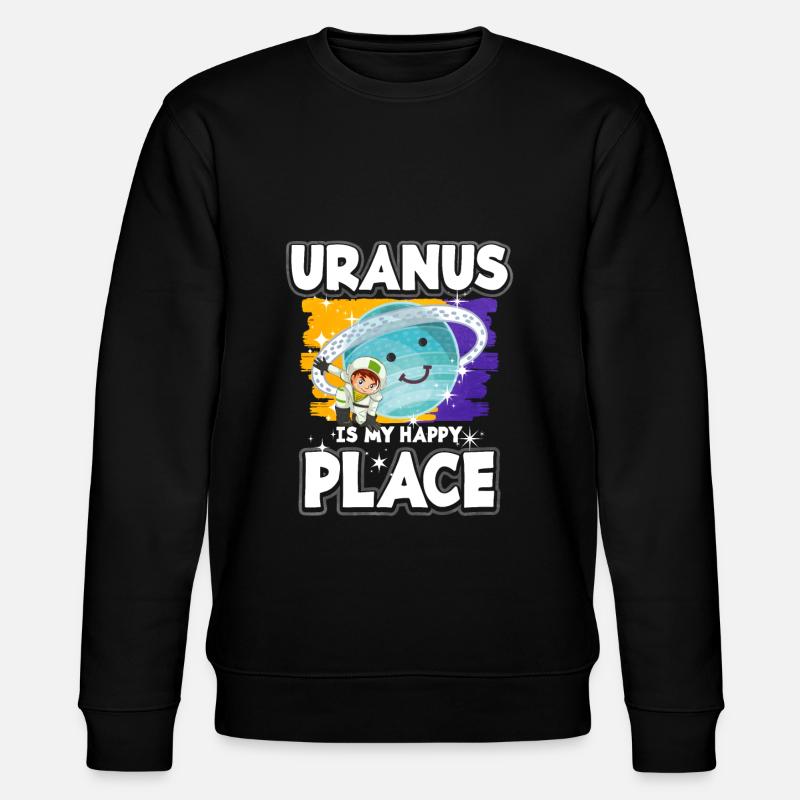 Uranus Planet Gift - Stanley/Stella CHANGER Unisex Organic Sweatshirt - black