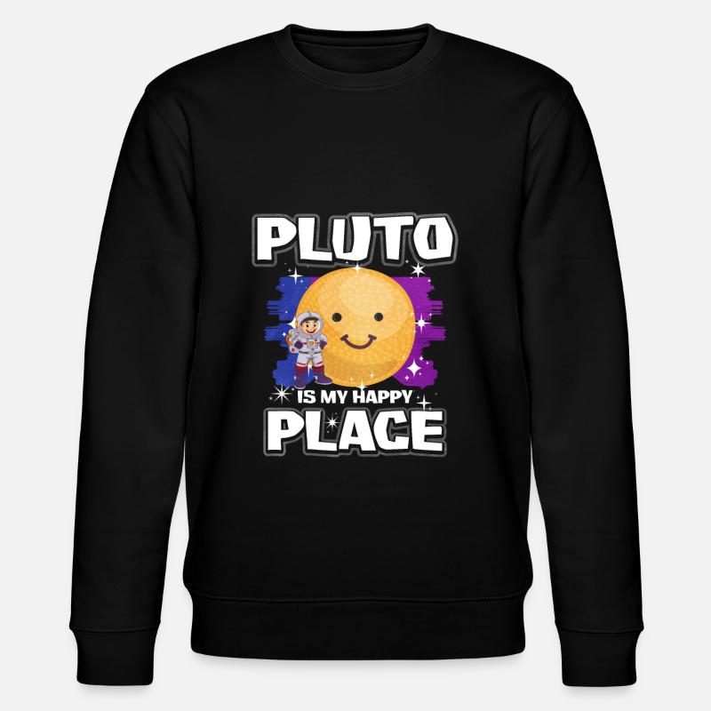 Pluto Planet Gift - Stanley/Stella CHANGER Unisex Organic Sweatshirt - black