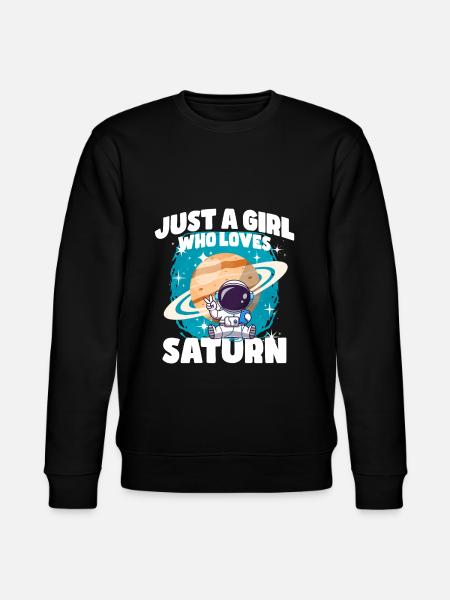 Mädchen Saturn Geschenk - Stanley/Stella Unisex Bio-Sweatshirt CHANGER - Schwarz