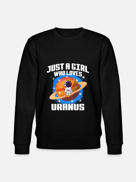 Girl Uranus Gift - Stanley/Stella CHANGER Unisex Organic Sweatshirt - black