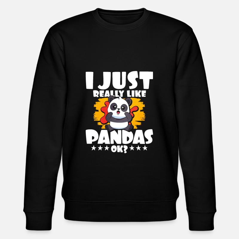 Panda - Stanley/Stella Unisex Bio-Sweatshirt CHANGER  - Schwarz