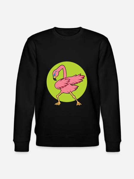 Flamingo Funny Party Gift - Stanley/Stella CHANGER Unisex Organic Sweatshirt - black