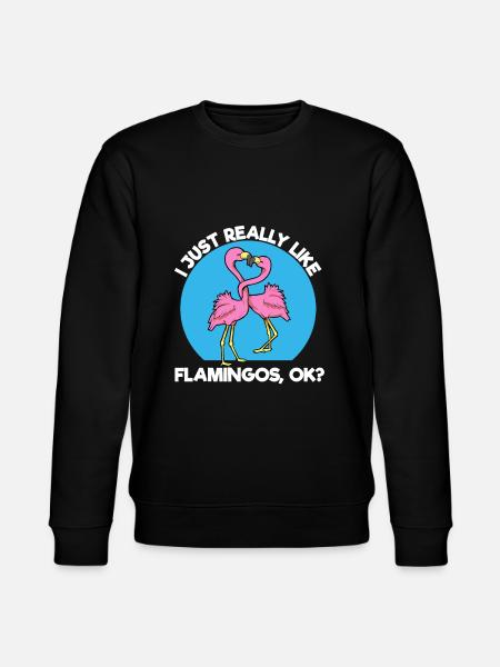 Flamingo Lustig Party Geschenk - Stanley/Stella Unisex Bio-Sweatshirt CHANGER  - Schwarz