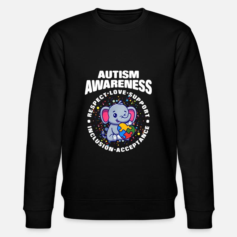 Autism Autism Gift - Stanley/Stella CHANGER Unisex Organic Sweatshirt - black