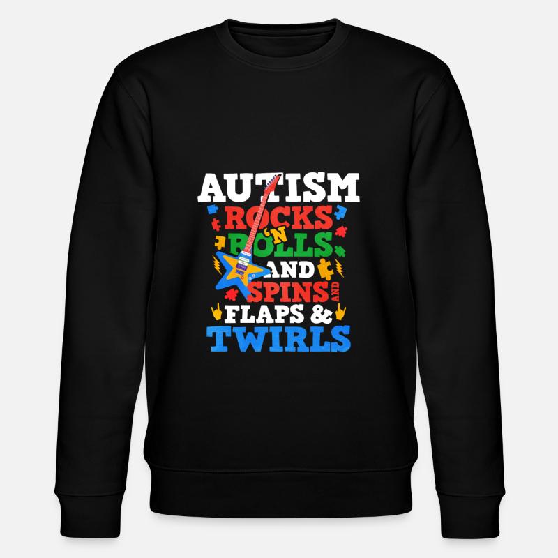 Autism Autism Gift - Stanley/Stella CHANGER Unisex Organic Sweatshirt - black