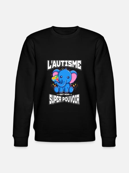 Autism Autism Gift - Stanley/Stella CHANGER Unisex Organic Sweatshirt - black