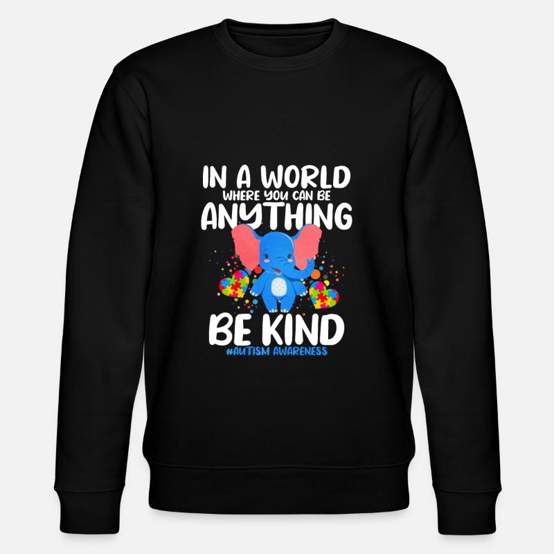 Autism Autism Gift - Stanley/Stella CHANGER Unisex Organic Sweatshirt - black