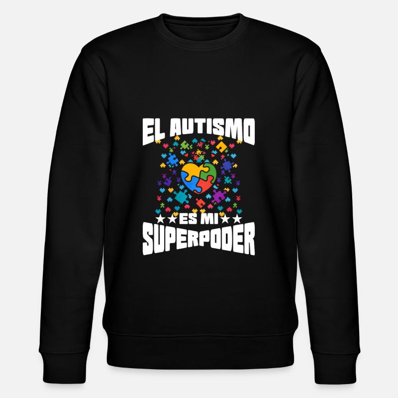 Autism Autism Gift - Stanley/Stella CHANGER Unisex Organic Sweatshirt - black