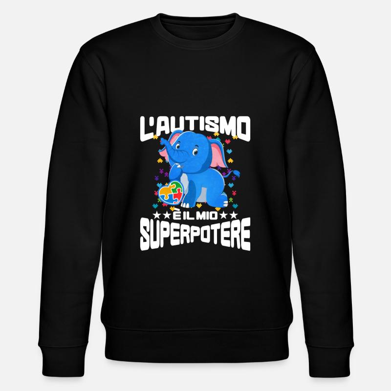 Autism Autism Gift - Stanley/Stella CHANGER Unisex Organic Sweatshirt - black