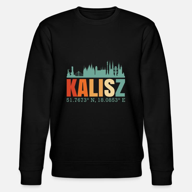 Poland Kalisz Skyline - Stanley/Stella CHANGER Unisex Organic Sweatshirt - black
