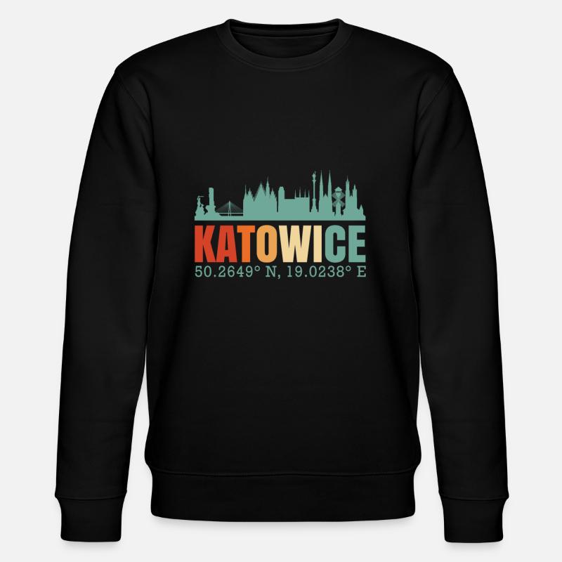 Pologne Katowice Skyline - Sweat bio CHANGER Stanley/Stella Unisexe - noir