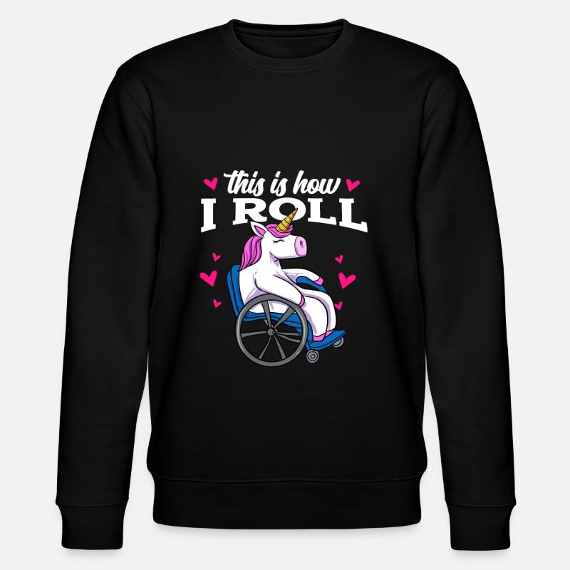 Rollstuhl - Stanley/Stella Unisex Bio-Sweatshirt CHANGER  - Schwarz