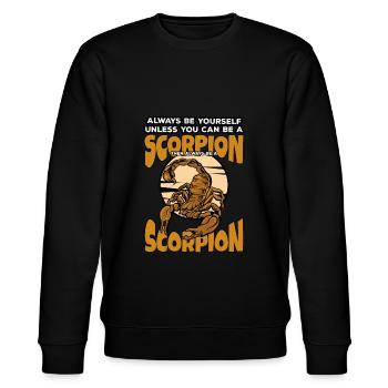 Scorpion - Stanley/Stella Unisex Bio-Sweatshirt CHANGER  - Schwarz - Vorne - Nik (191cm) & Marisol (170cm)