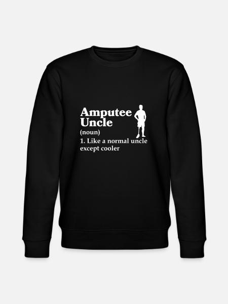 Amputated Leg Prosthesis Gift - Stanley/Stella CHANGER Unisex Organic Sweatshirt - black