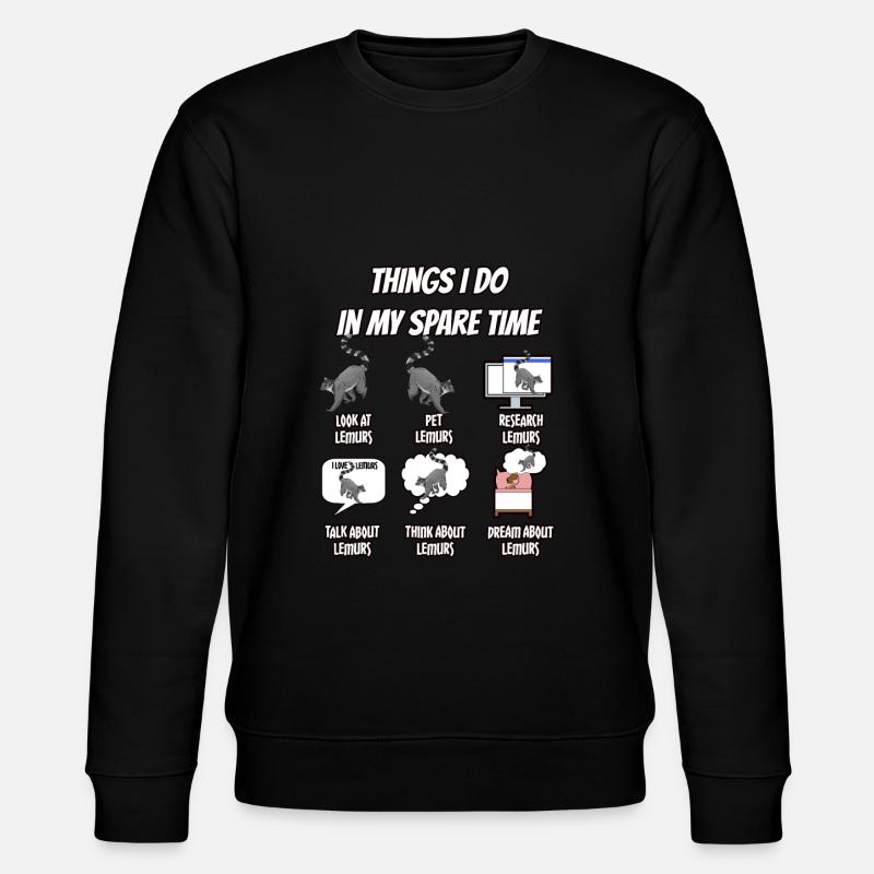 Lemur - Stanley/Stella CHANGER Unisex Organic Sweatshirt - black