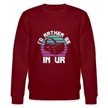 Virtual Reality VR Gift - Stanley/Stella CHANGER Unisex Organic Sweatshirt - burgundy - Front - Nik (191cm) & Marisol (170cm)