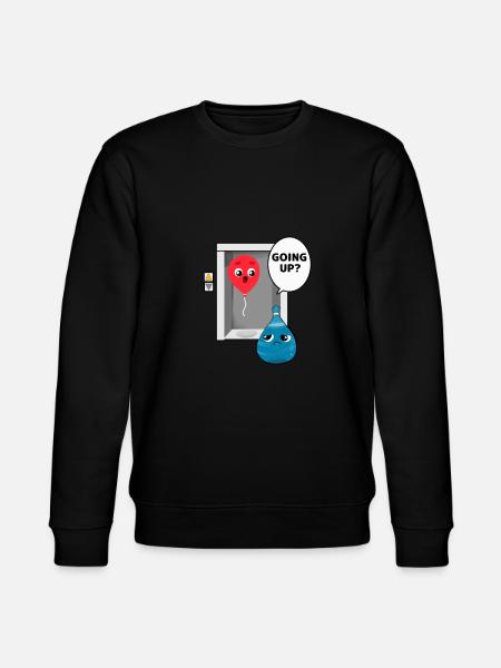 Balloon Elevator Saying - Stanley/Stella CHANGER Unisex Organic Sweatshirt - black