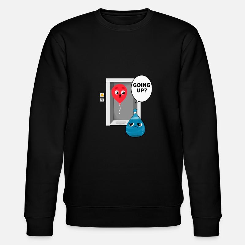 Ballon Aufzug Spruch - Stanley/Stella Unisex Bio-Sweatshirt CHANGER  - Schwarz