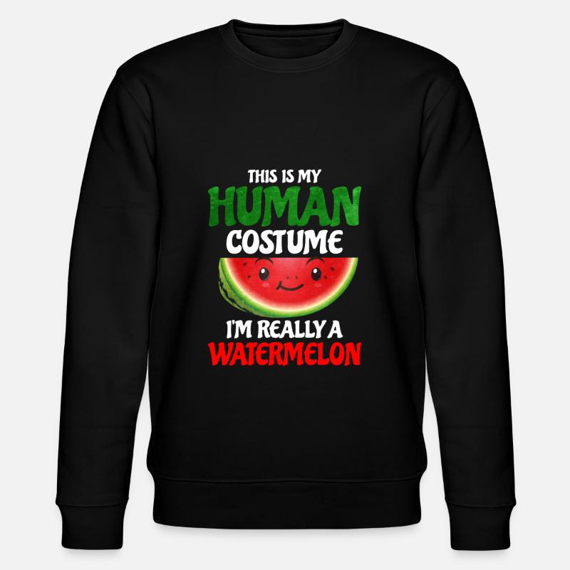Wassermelone - Stanley/Stella Unisex Bio-Sweatshirt CHANGER - Schwarz