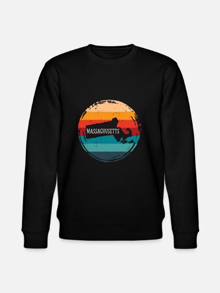 Massachusetts - Stanley/Stella CHANGER Unisex Organic Sweatshirt - black