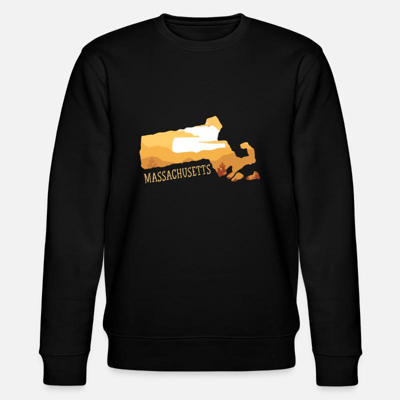 Massachusetts - Stanley/Stella Unisex Bio-Sweatshirt CHANGER  - Schwarz