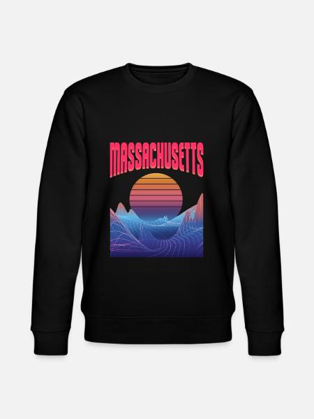 Massachusetts - Stanley/Stella CHANGER Unisex Organic Sweatshirt - black