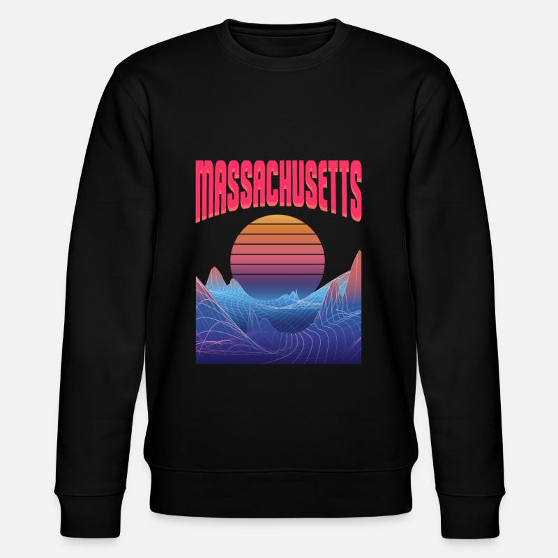 Massachusetts - Stanley/Stella Unisex Bio-Sweatshirt CHANGER  - Schwarz