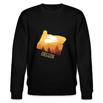 Oregon - Stanley/Stella Unisex Bio-Sweatshirt CHANGER  - Schwarz - Vorne - Nik (191cm) & Marisol (170cm)