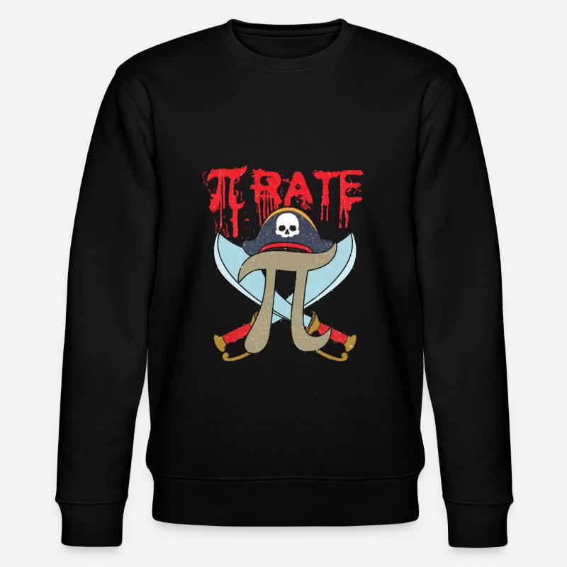 Pi- Pirat Mathe - Stanley/Stella Unisex Bio-Sweatshirt CHANGER  - Schwarz