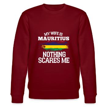 Mauritius - Stanley/Stella Unisex Bio-Sweatshirt CHANGER  - Burgunderrot - Vorne - Nik (191cm) & Marisol (170cm)