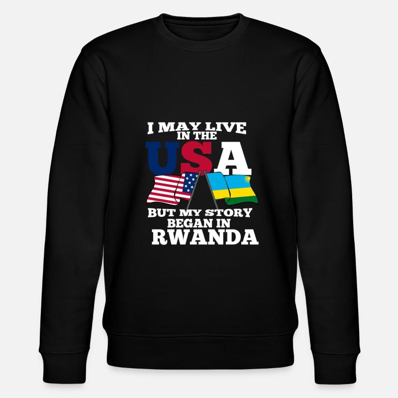 Rwanda - Stanley/Stella CHANGER Unisex Organic Sweatshirt - black