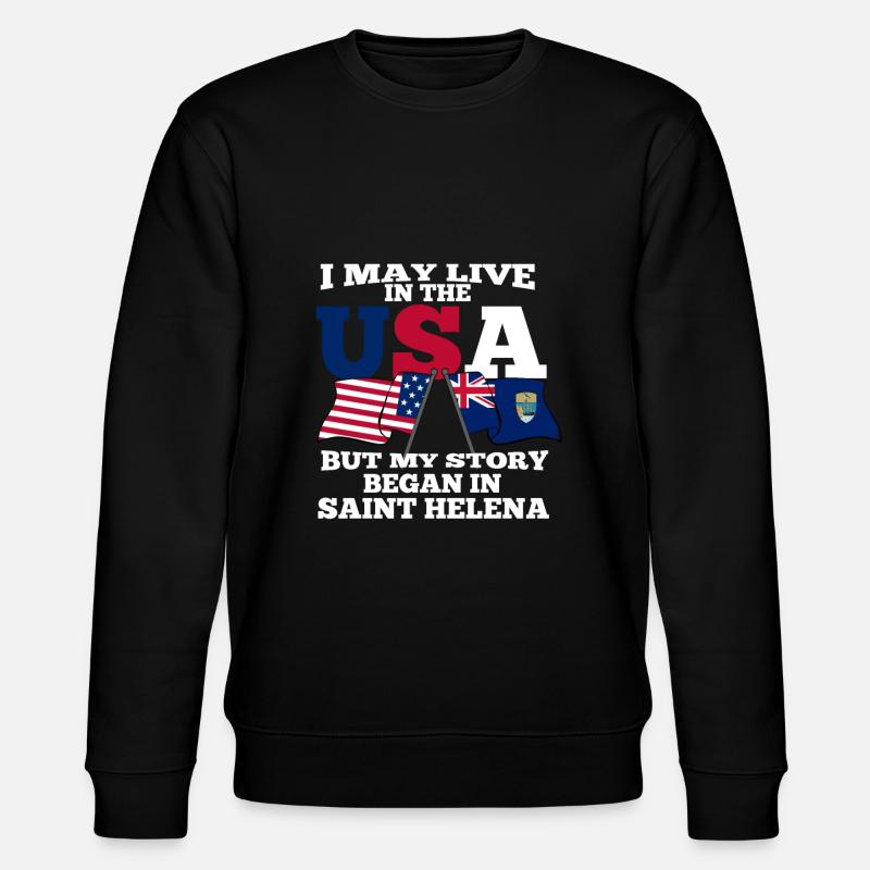 Saint Helena - Stanley/Stella Unisex Bio-Sweatshirt CHANGER  - Schwarz