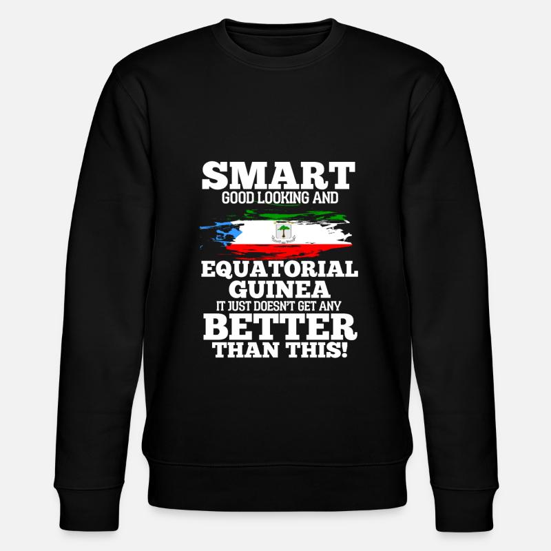 Äquatorialguinea - Stanley/Stella Unisex Bio-Sweatshirt CHANGER  - Schwarz