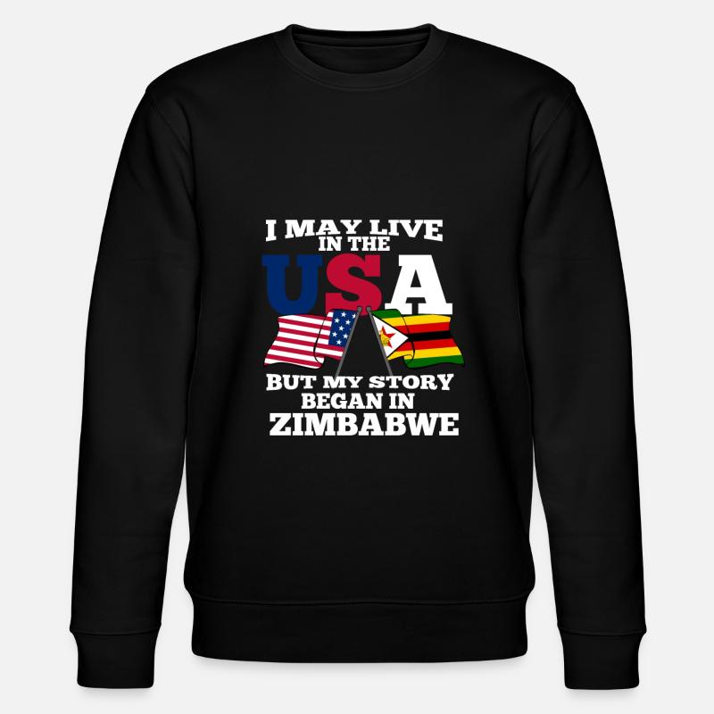 Simbabwe - Stanley/Stella Unisex Bio-Sweatshirt CHANGER  - Schwarz