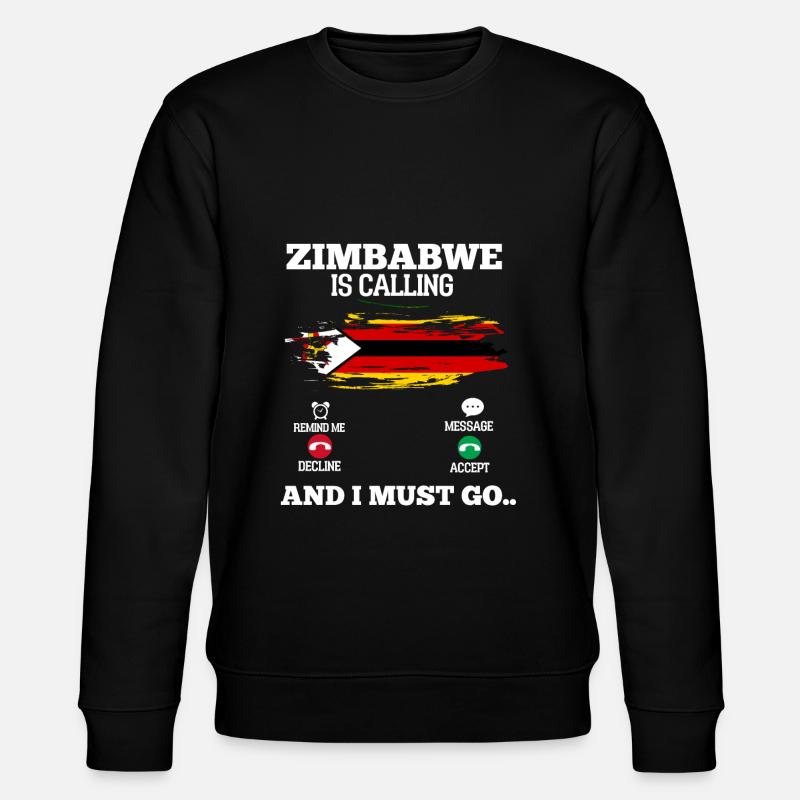 Simbabwe - Stanley/Stella Unisex Bio-Sweatshirt CHANGER - Schwarz
