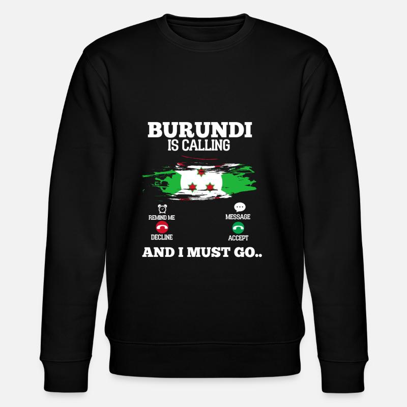 Burundi - Sweat bio CHANGER Stanley/Stella Unisexe - noir