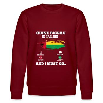 Guinée-Bissau - Sweat bio CHANGER Stanley/Stella Unisexe - bordeaux - Devant - Nik (191cm) & Marisol (170cm)