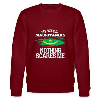 Mauritius - Stanley/Stella Unisex Bio-Sweatshirt CHANGER  - Burgunderrot - Vorne - Nik (191cm) & Marisol (170cm)