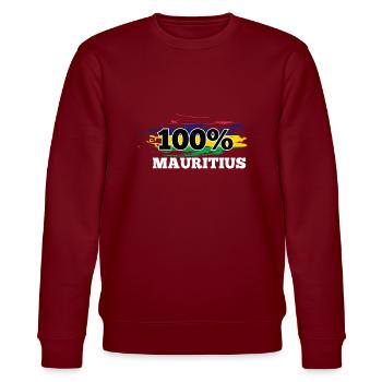 Mauritius - Stanley/Stella Unisex Bio-Sweatshirt CHANGER  - Burgunderrot - Vorne - Nik (191cm) & Marisol (170cm)