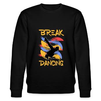 Breakdancing - Stanley/Stella Unisex Bio-Sweatshirt CHANGER  - Schwarz - Vorne - Nik (191cm) & Marisol (170cm)