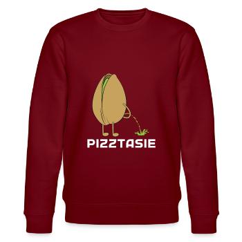 Pistachio Christmas Dinner Gift - Stanley/Stella CHANGER Unisex Organic Sweatshirt - burgundy - Front - Nik (191cm) & Marisol (170cm)