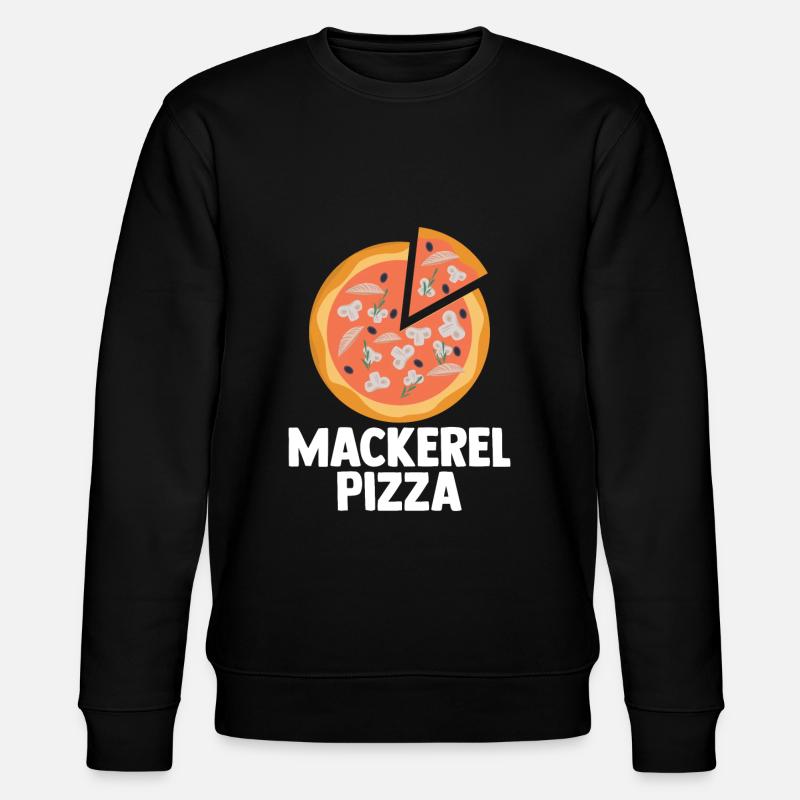Makerel Pizza - Stanley/Stella CHANGER Unisex Organic Sweatshirt - black