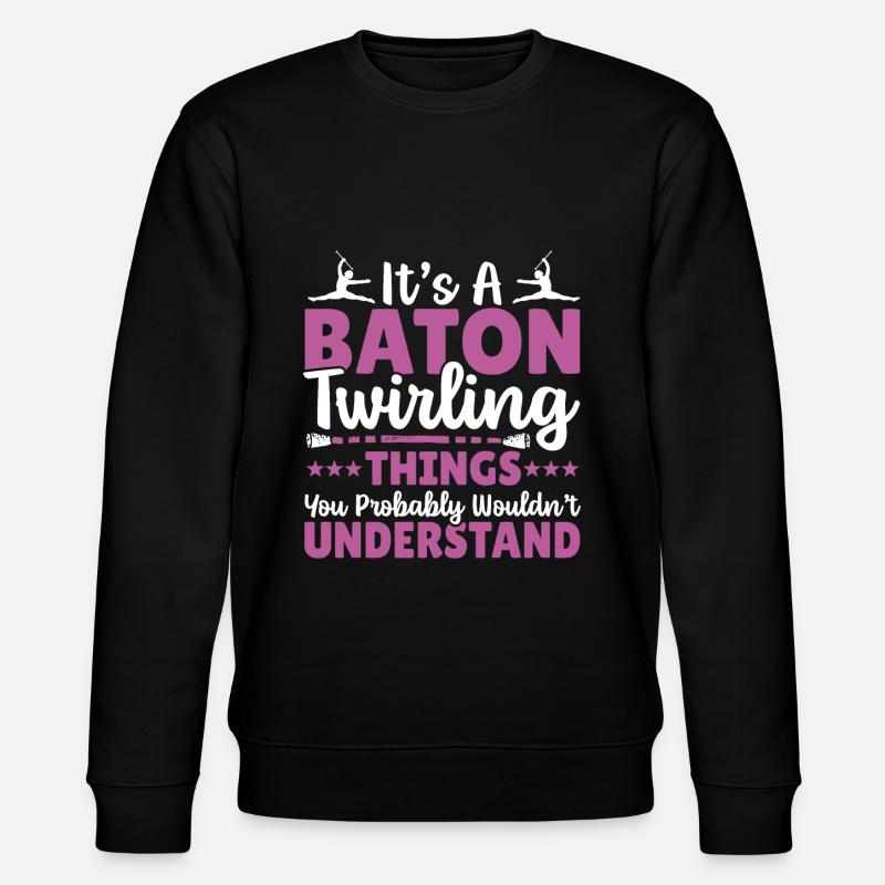 Baton Twirling Baton Twirler Gift - Stanley/Stella CHANGER Unisex Organic Sweatshirt - black
