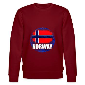 Norwegen - Stanley/Stella Unisex Bio-Sweatshirt CHANGER  - Burgunderrot - Vorne - Nik (191cm) & Marisol (170cm)
